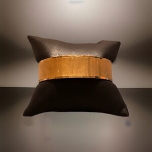 Monet Gold Tone Brushed 1/2 Inch Bangle Bracelet